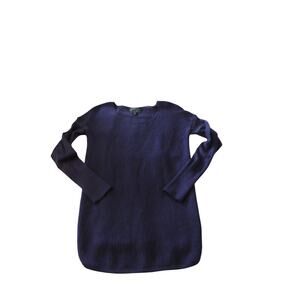 Cynthia Rowley Long Sleeve Light Sweater Navy Wool M